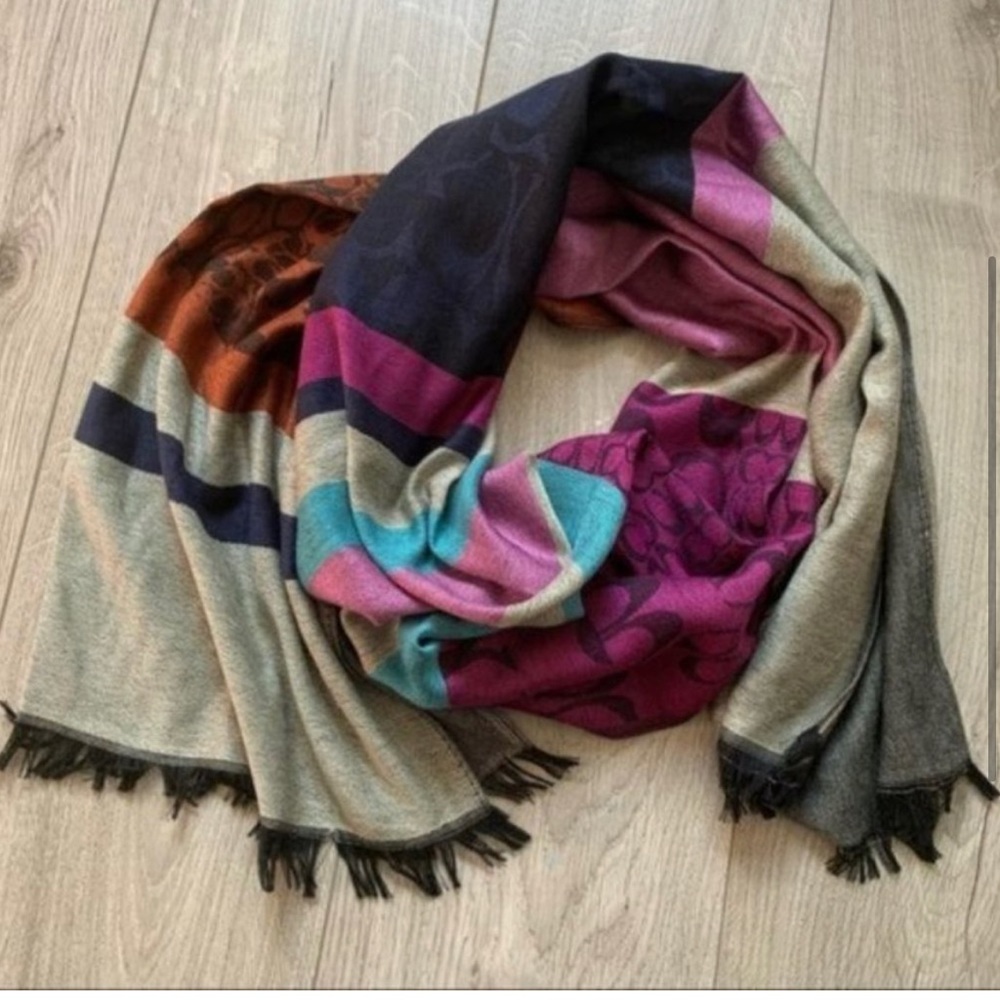 Bright Colorful Strips And Pattern Long Scarf - image 1